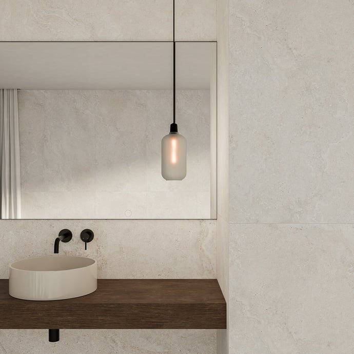 Crosscut white travertine textured