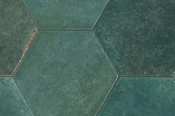 Terrakotta Hexagonal Grün