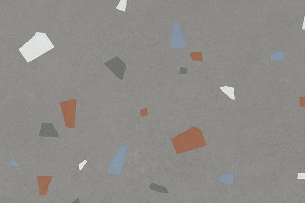 Anthrazitfarbener venezianischer geometrischer Terrazzo