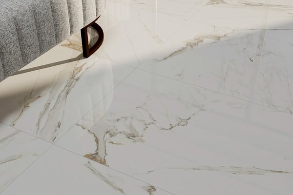 Glänzender Calacatta-Creme-Marmor