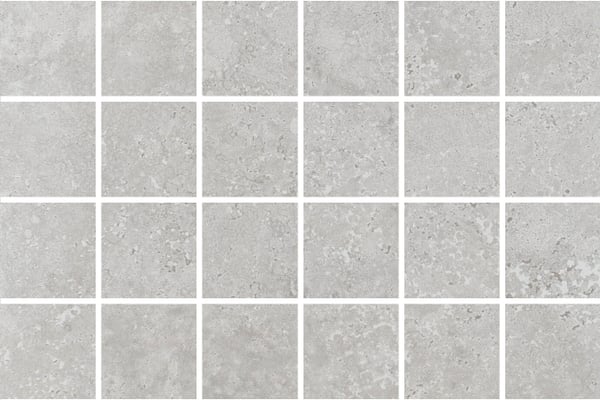 Zeitgenössischer Grauer Crosscut Travertin Mosaik