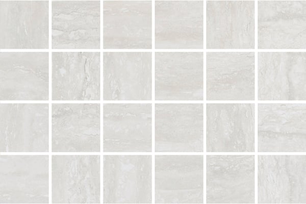 Zeitgenössischer Weißer Veincut Travertin Mosaik