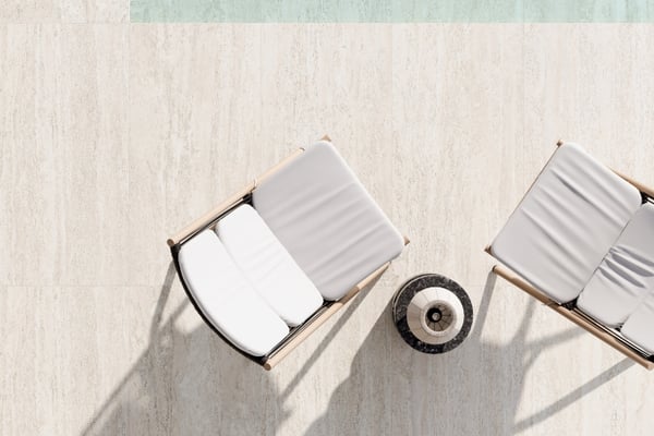 Zeitgenössischer Weißer Veincut Travertin 20 mm Outdoor