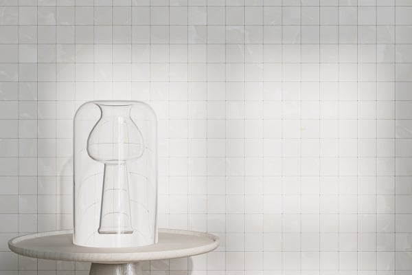 Edles Marmor Mosaik Elfenbein Matt