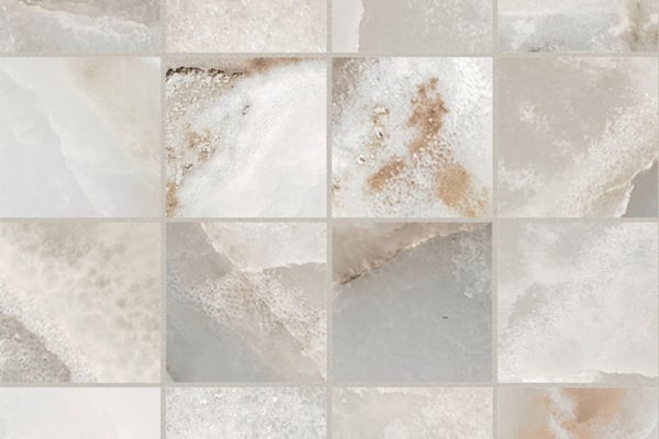 Maison Alabaster Glänzendes Beige Mosaik 7,5x7,5