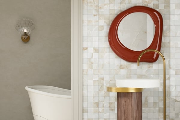 Maison Alabaster Glänzendes Perle Mosaik 7,5x7,5