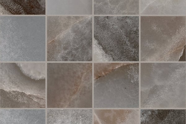 Maison Alabaster Glänzendes Kakao Mosaik 7,5x7,5