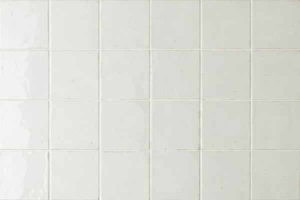 Terrakotta-Quadrat Weiß