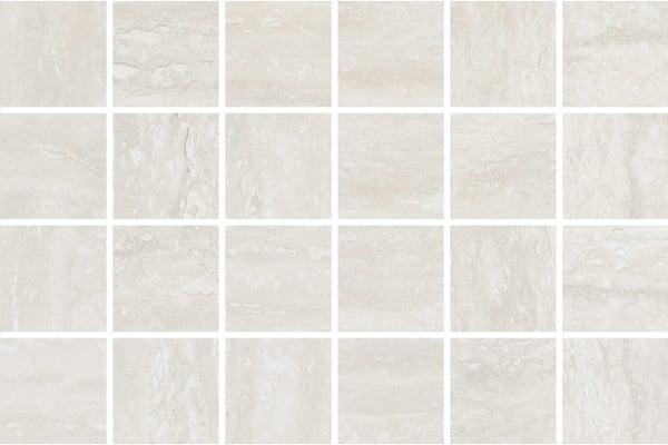 Zeitgenössischer Weißer Veincut Travertin Mosaik