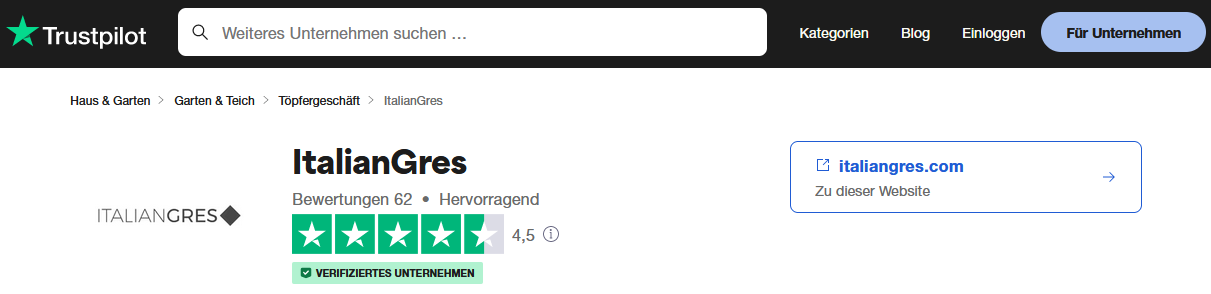ItalianGres Bewertungen Trustpilot